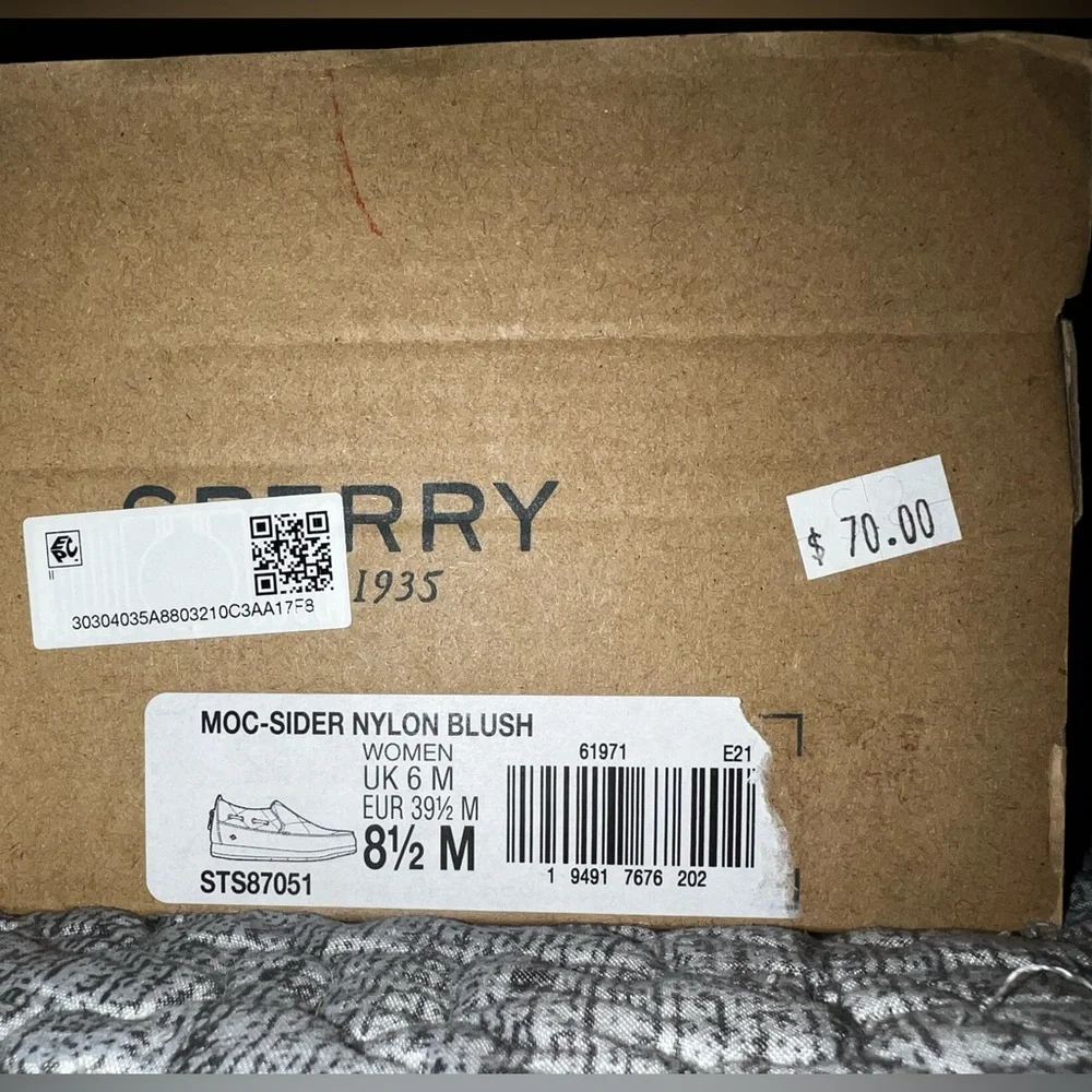 Sperry Nylon Blush Moc-Sider Shoes - Picture 2 of 5